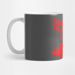 Zombie Hand Bloodied Juggernog on Charcoal Mug